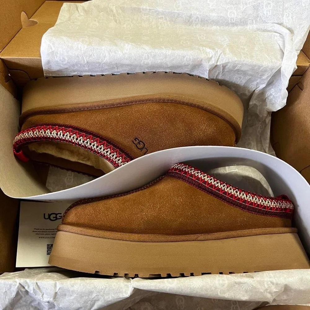 Ugg Women's Tazz Platform Slipper Chestnut 11 NEW - Picture 6 of 8